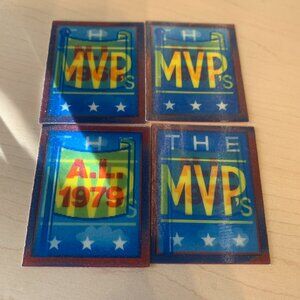 Lot of 4 MVP 1990 Score Hologram Souvenir Cards NRMT